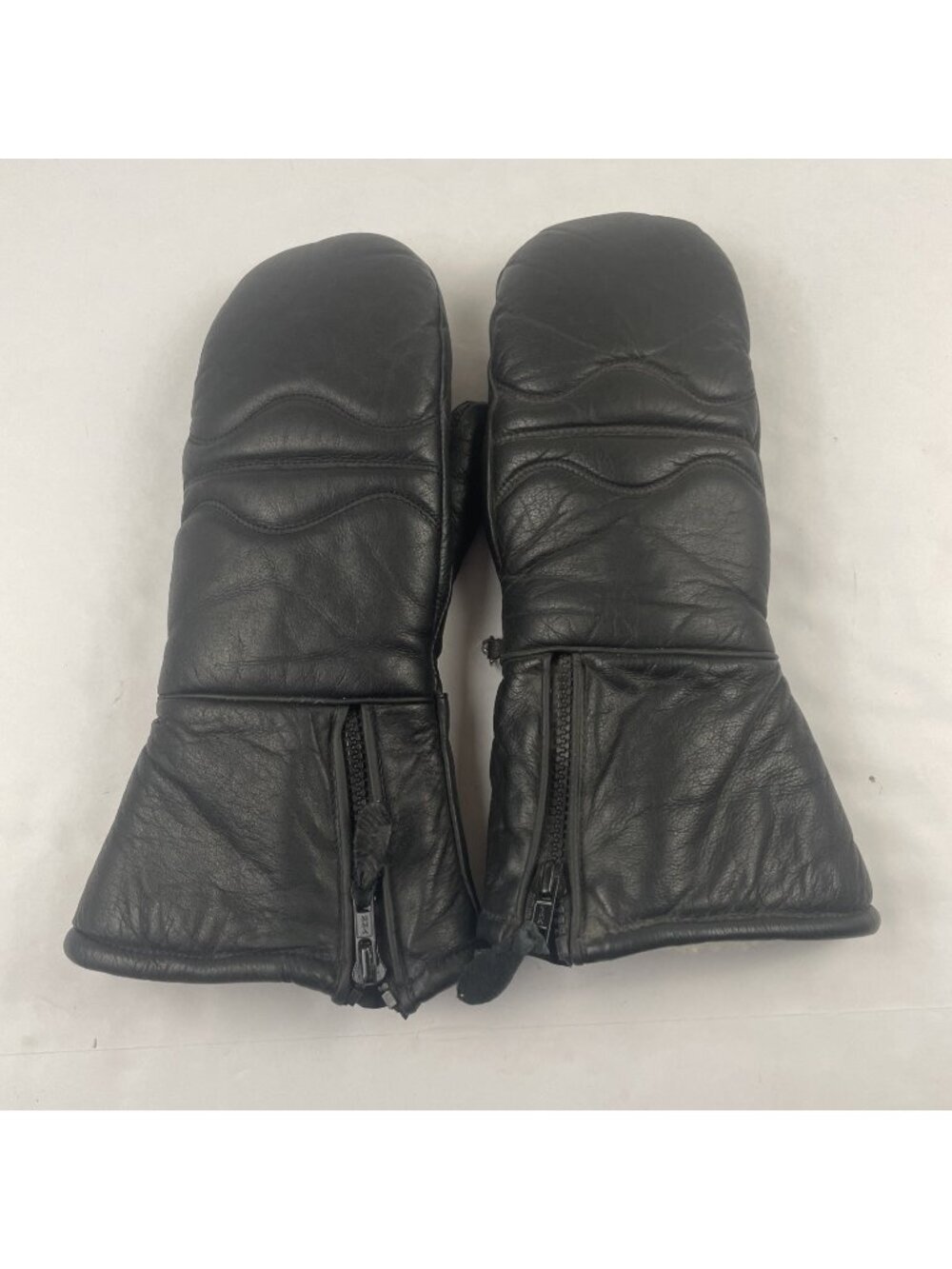 Olympia Sports Co. Leather Snowmobile Gloves Mittens Men’s M Black Sherpa Lined